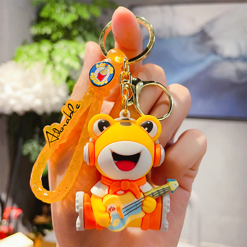 Wholesale Cute Frog PVC Doll Keychain